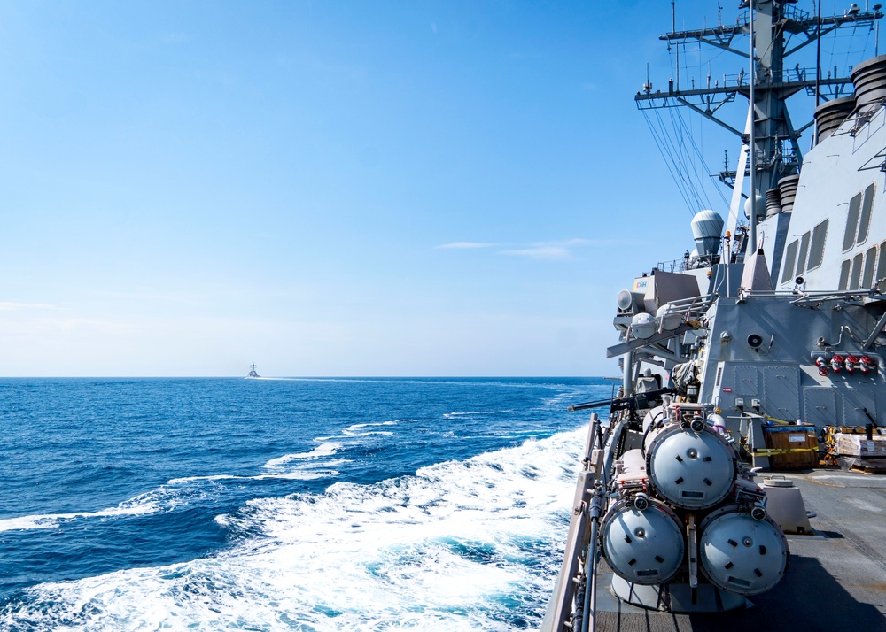 USS Porter Transits Through the Stimulated Beryl Straits