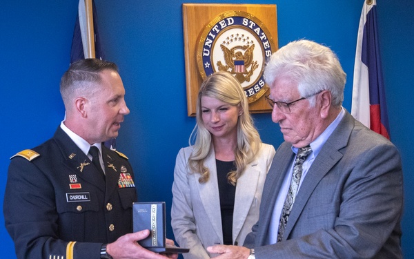 WWII KIA Pfc. Simon Cardenas posthumous ceremony