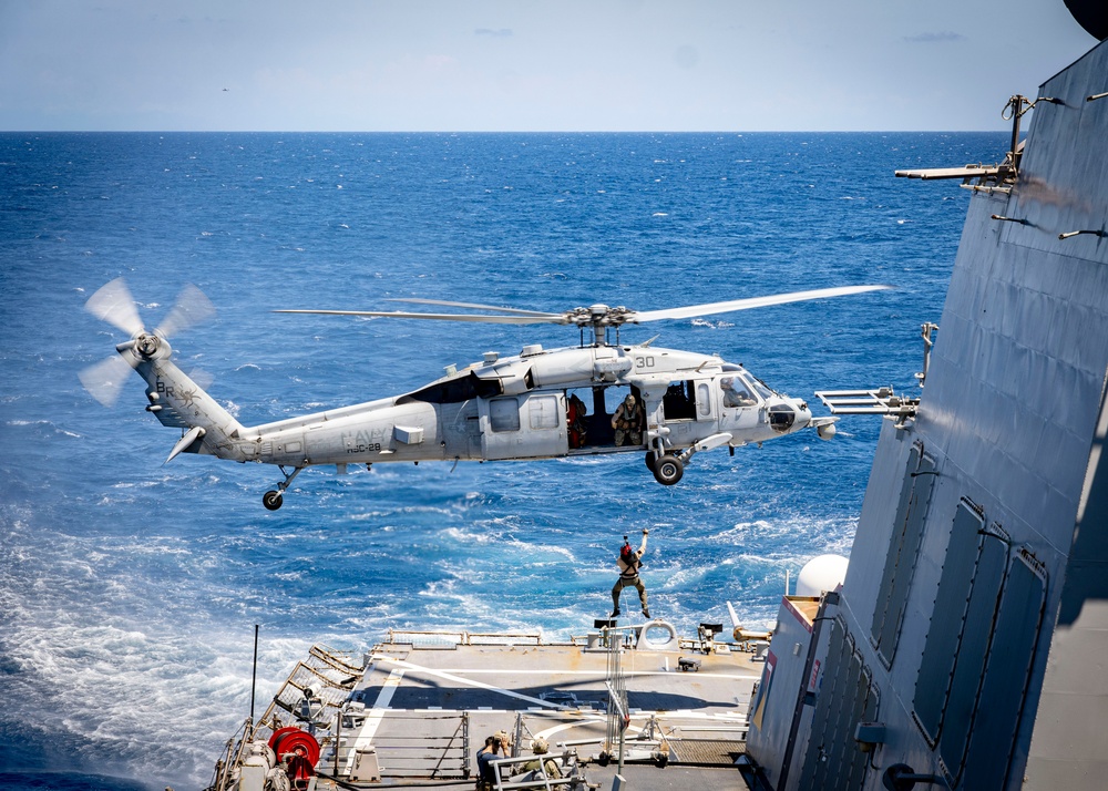 USS Porter Conducts a General Quarters Drill