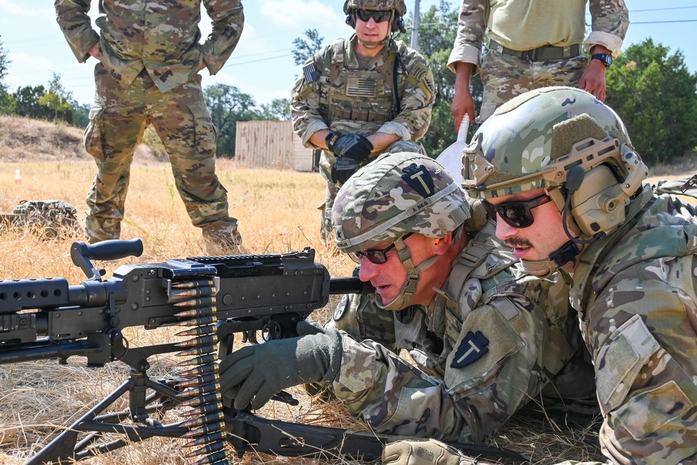 36th Infantry Division deputy commander of operations participates in 197th STSC training