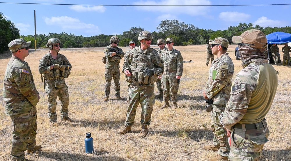 36th Infantry Division deputy commander of operations participates in 197th STSC training