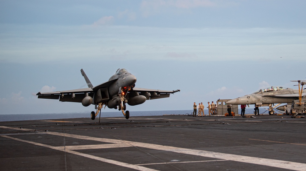 USS Ronald Reagan (CVN 76) conducts flight operations in support of LSE 23