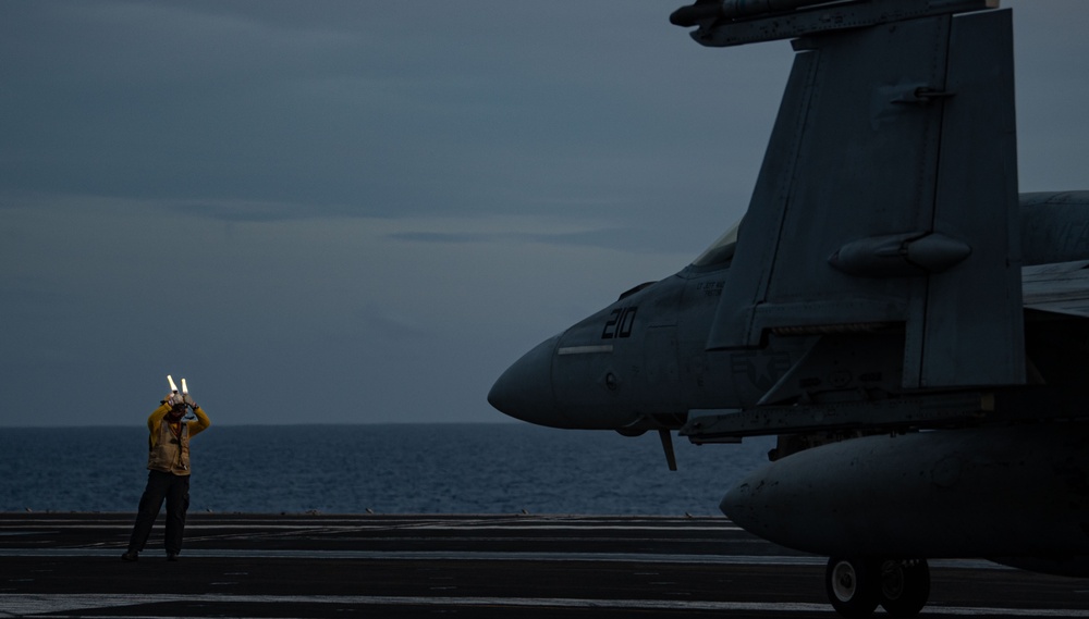 USS Ronald Reagan (CVN 76) conducts flight operations in support of LSE 23