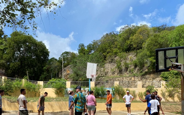 U.S. Coast Guard Cutter Resolute volunteers at an orphanage in the Dominican Republic