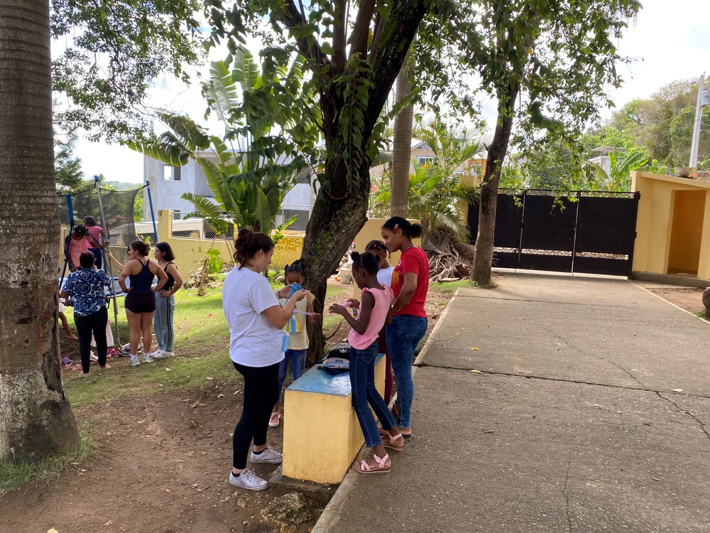 U.S. Coast Guard Cutter Resolute volunteers at an orphanage in the Dominican Republic