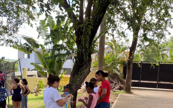 U.S. Coast Guard Cutter Resolute volunteers at an orphanage in the Dominican Republic