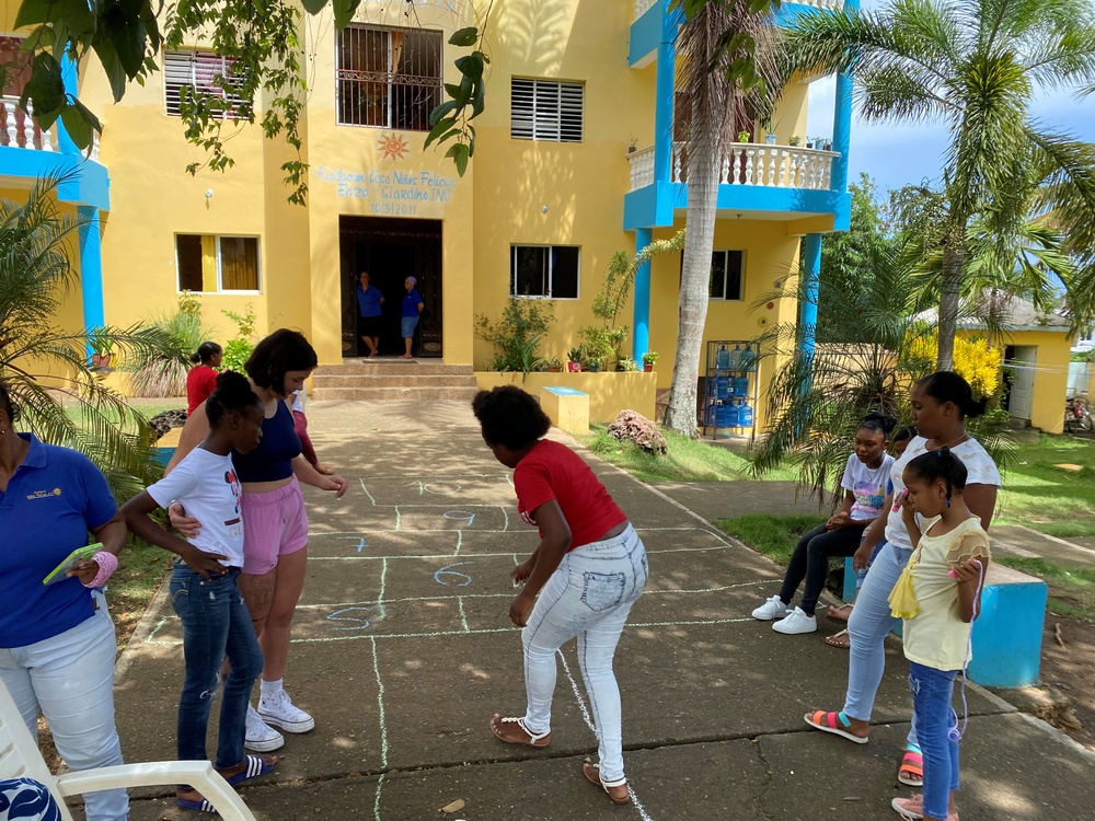 U.S. Coast Guard Cutter Resolute volunteers at an orphanage in the Dominican Republic