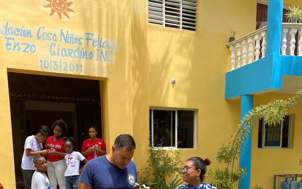 U.S. Coast Guard Cutter Resolute volunteers at an orphanage in the Dominican Republic