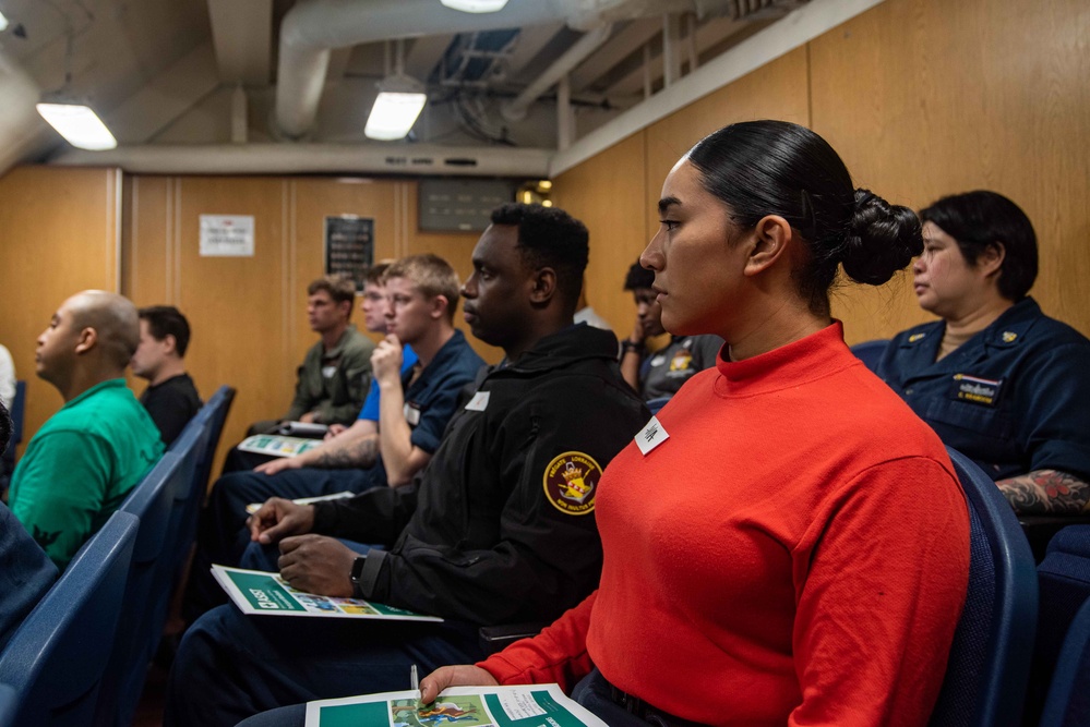 USS Ronald Reagan (CVN 76) hosts suicide prevention training