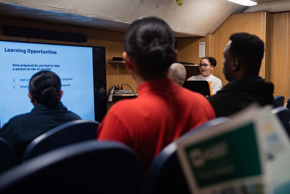 USS Ronald Reagan (CVN 76) hosts suicide prevention training