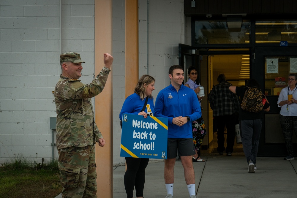 1-11th Soldiers Provide Support For First Day of School