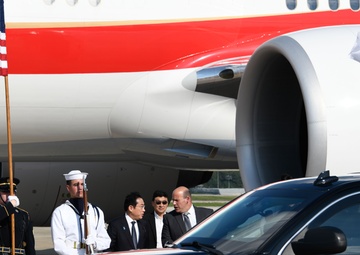 Japan's Prime Minister arrives at Joint Base Andrews