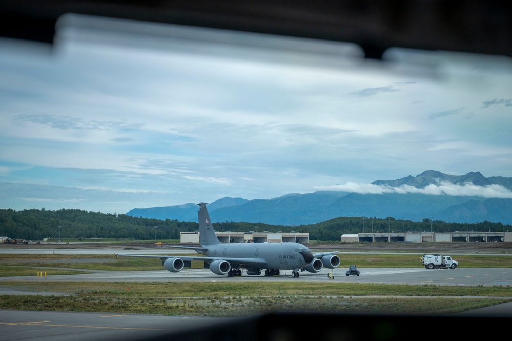 133rd ARS KC-46 refuels 509th BW B-2