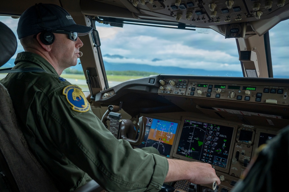 133rd ARS KC-46 refuels 509th BW B-2