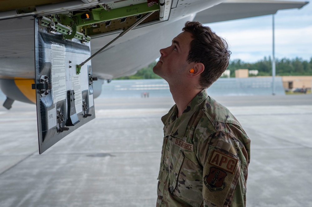 133rd ARS KC-46 refuels 509th BW B-2