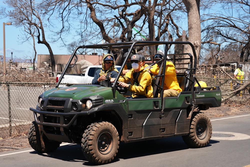 FEMA Surveys Damage from Hawaii Wildfires