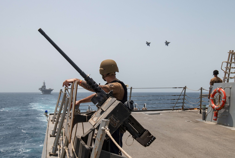 U.S. Air Force, U.S. Navy Operate in the Gulf of Oman