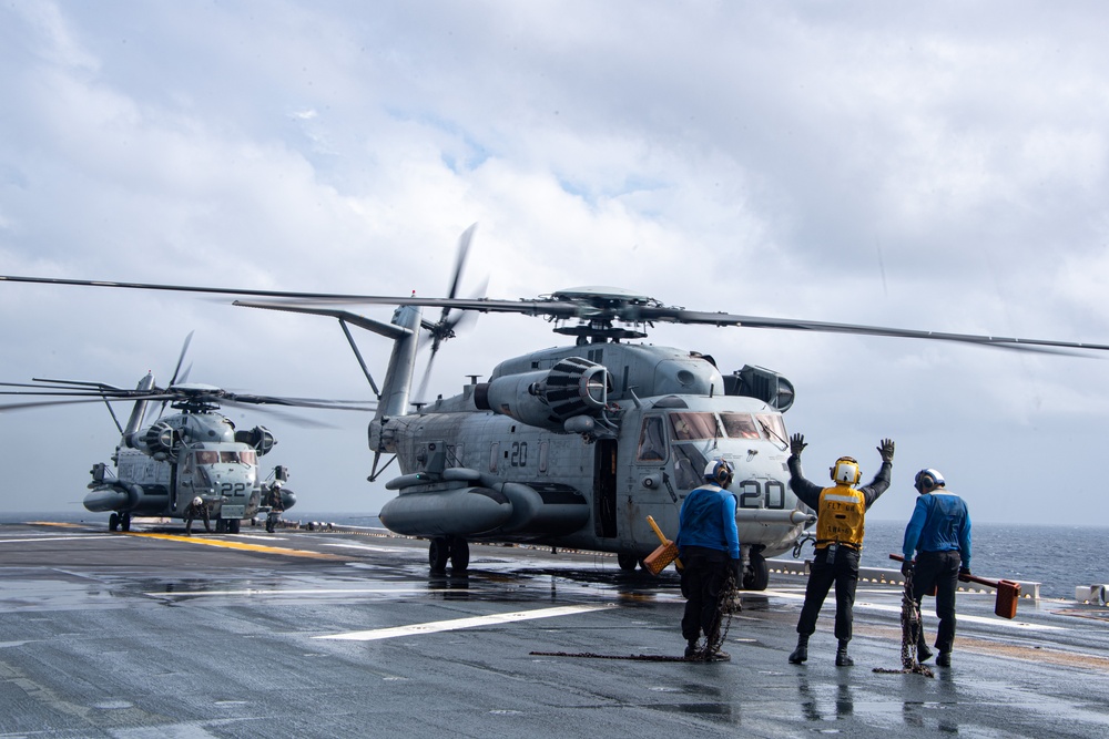 USS America (LHA 6) Conducts Humanitarian Assistance Flight Operations