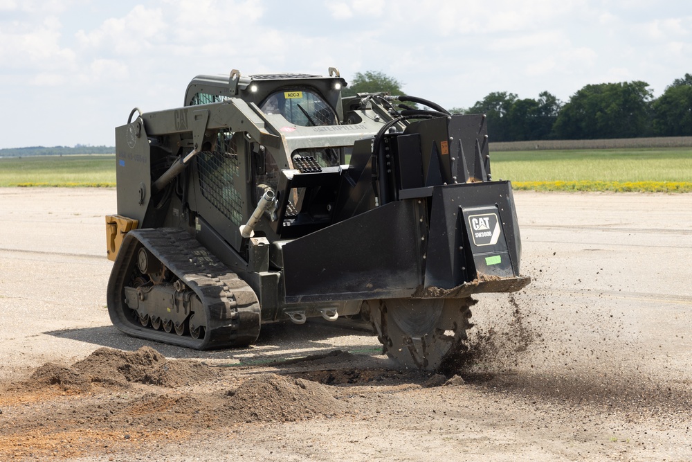 Marine Wing Support Squadron (MWSS) 272 works alongside Naval Mobile Construction Battalion 11 to conduct airfield damage repair