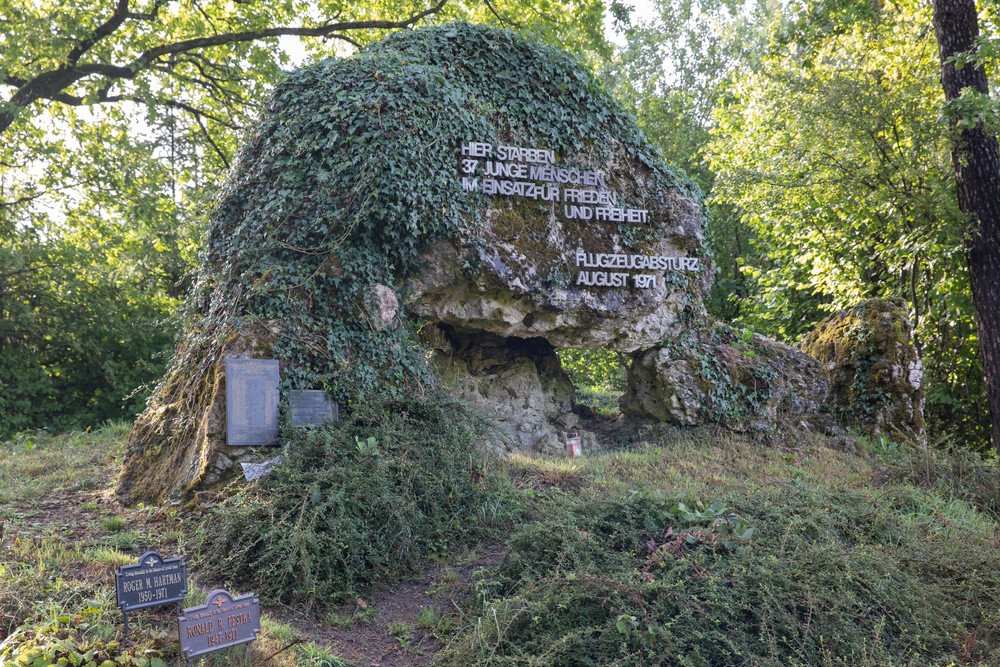 Crash Memorial Stone in Pegnitz, Germany 2023