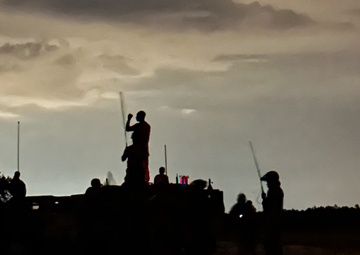 82nd Airborne Division Paratroopers Conduct Night Operations with Robotic Dog