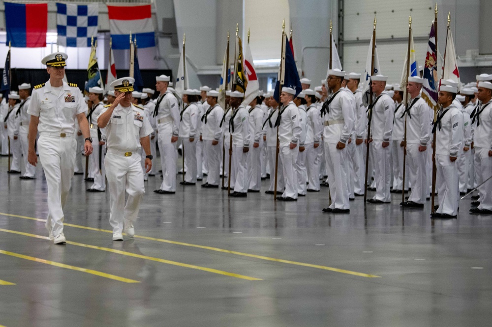 Pass-in-Review at US Navy Recruit Training Command