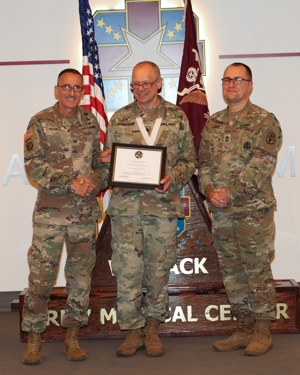 WAMC Chaplain receives Humanitarian Award