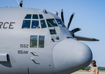A Sentimental Send-off: 165th Airlift Wing Bids Farewell to its Final C-130H Hercules Aircraft After 41 Years
