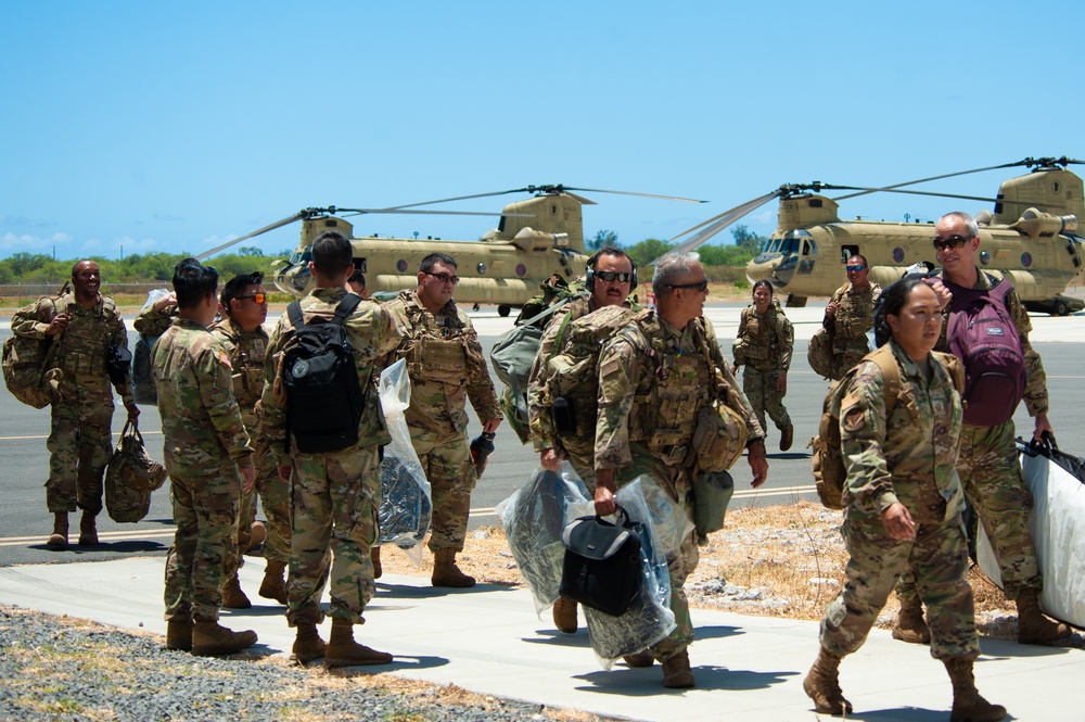 Hawaii ANG recovery teams return to Oahu after initial Maui wildfire response