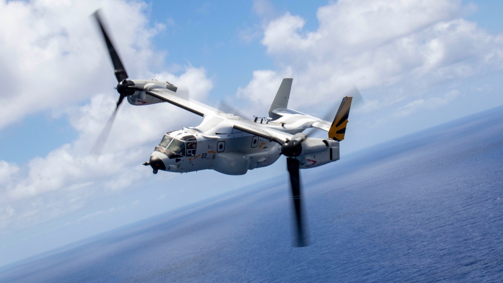 USS Carl Vinson (CVN 70) Conducts CMV-22B Osprey Flight Operations