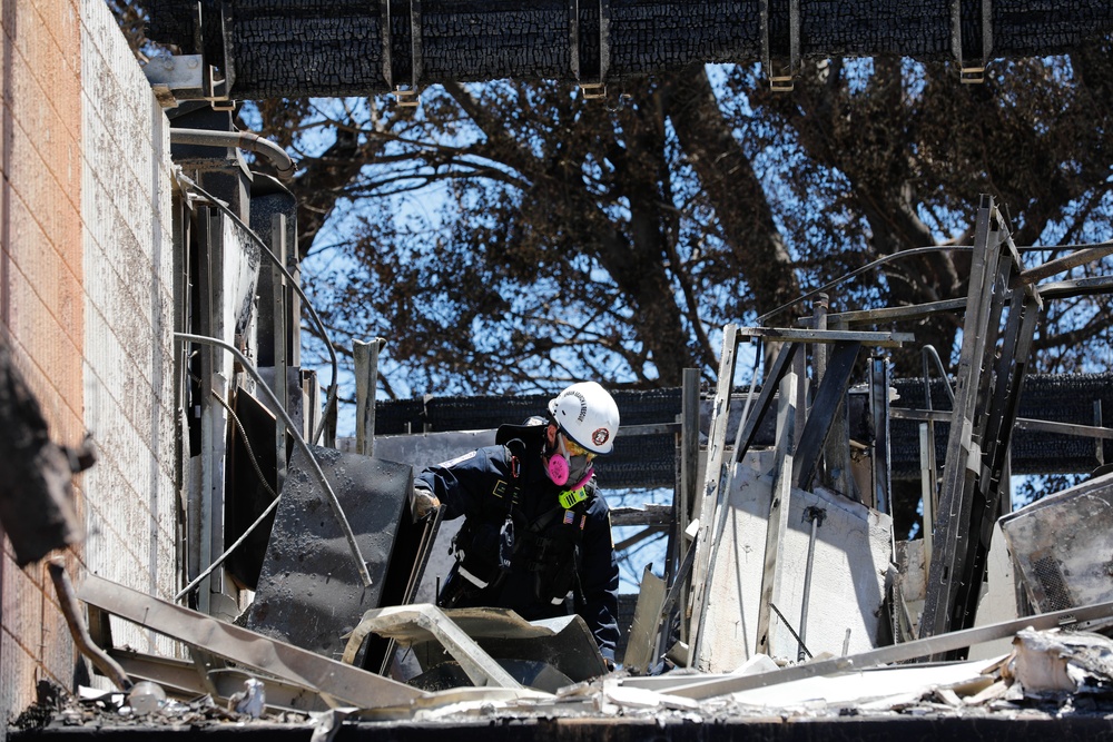 JTF-50 Searches through Maui Wildfire Devastation