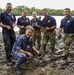 Sailors, Soldiers and Navy Partners participate in a Mangrove Revitalization Project in Fiji during Pacific Partnership 2023