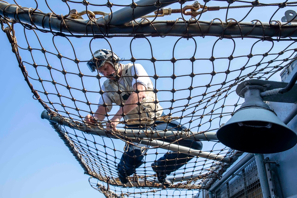 USS Normandy Conducts a Replenishment-at-Sea