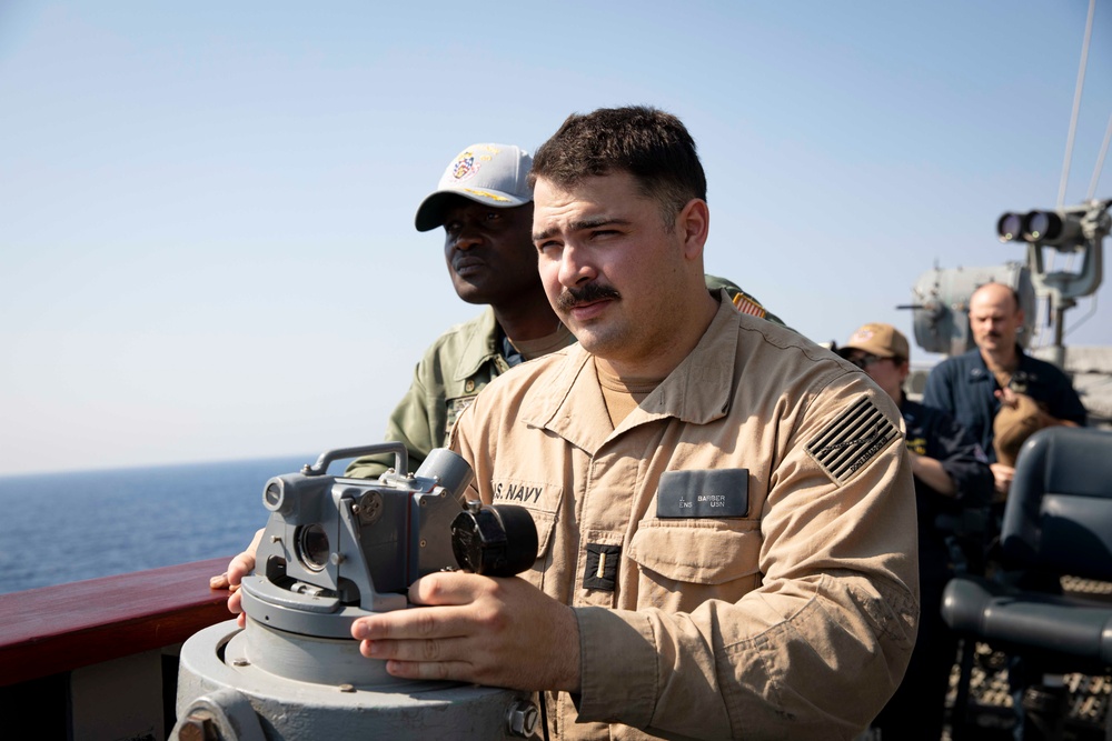 USS Normandy Conducts a Replenishment-at-Sea