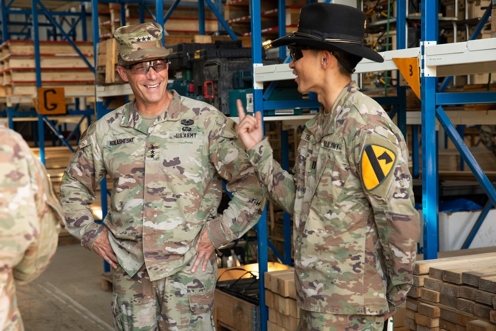 V Corps Commanding General visits 1-8 Cavalry Regiment Soldiers