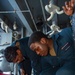 USS Ronald Reagan (CVN 76) Sailors prepare for fueling-at-sea