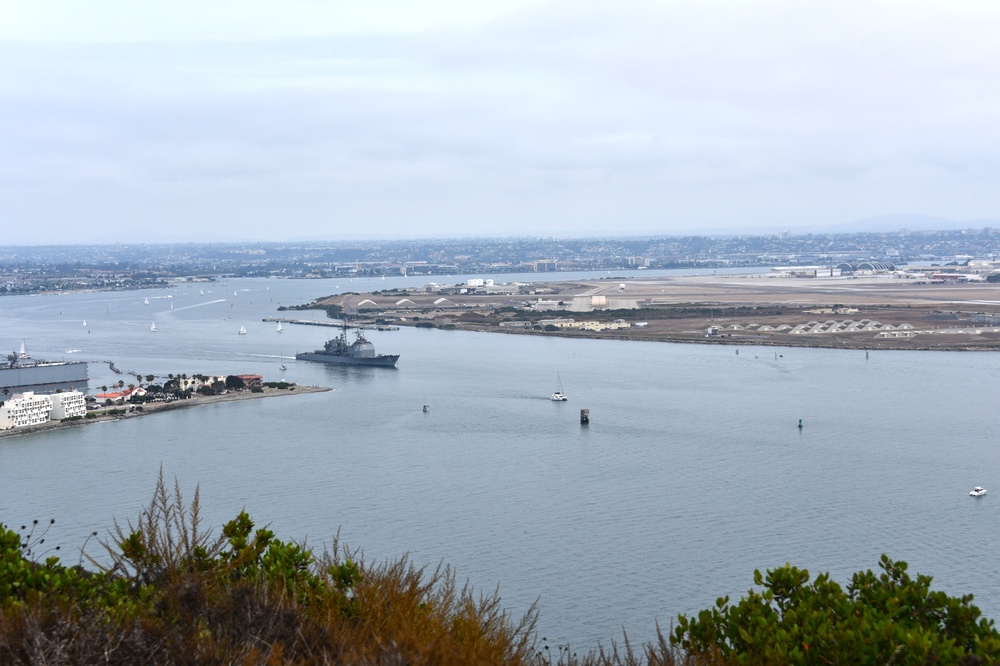 USS Princeton Departs San Diego Bay