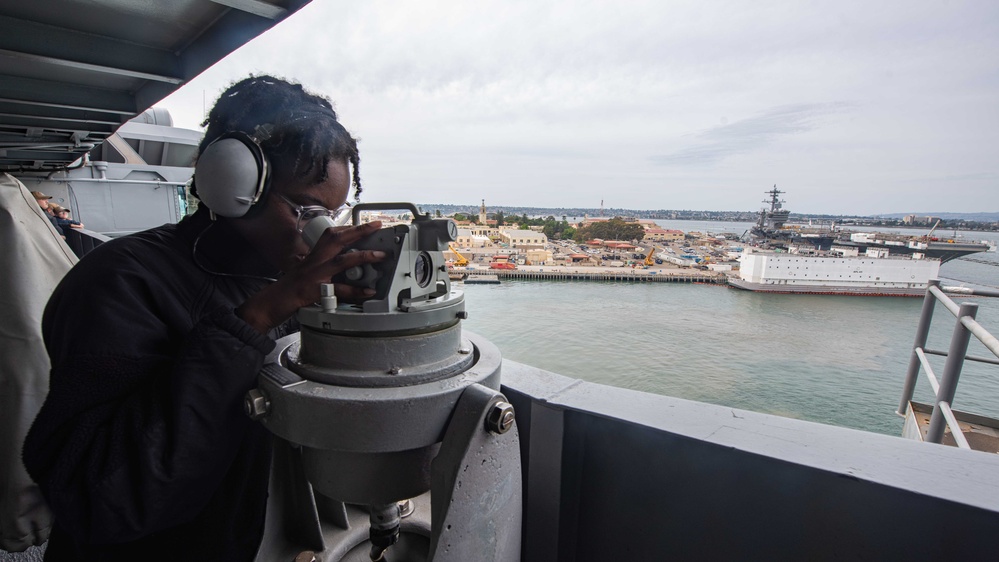 USS Theodore Roosevelt (CVN 71) Departs San Diego Bay