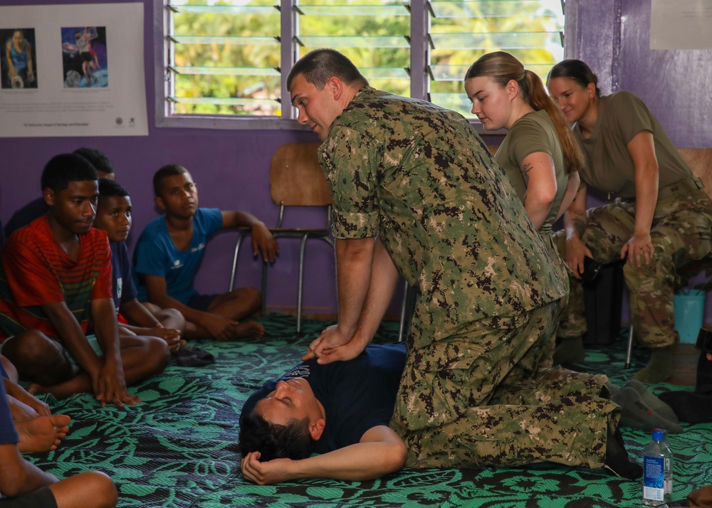 Pacific Partnership 2023: U.S. Navy, U.S. Army and Navy Partners visit Ratu Latianara Secondary School in Fiji