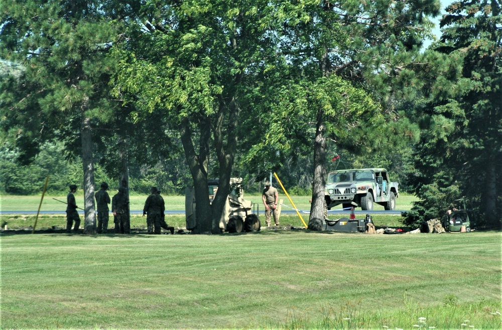 Army Reserve engineer unit training in CSTX 86-23-02 helps complete sidewalk project at Fort McCoy