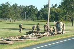 Army Reserve engineer unit training in CSTX 86-23-02 helps complete sidewalk project at Fort McCoy
