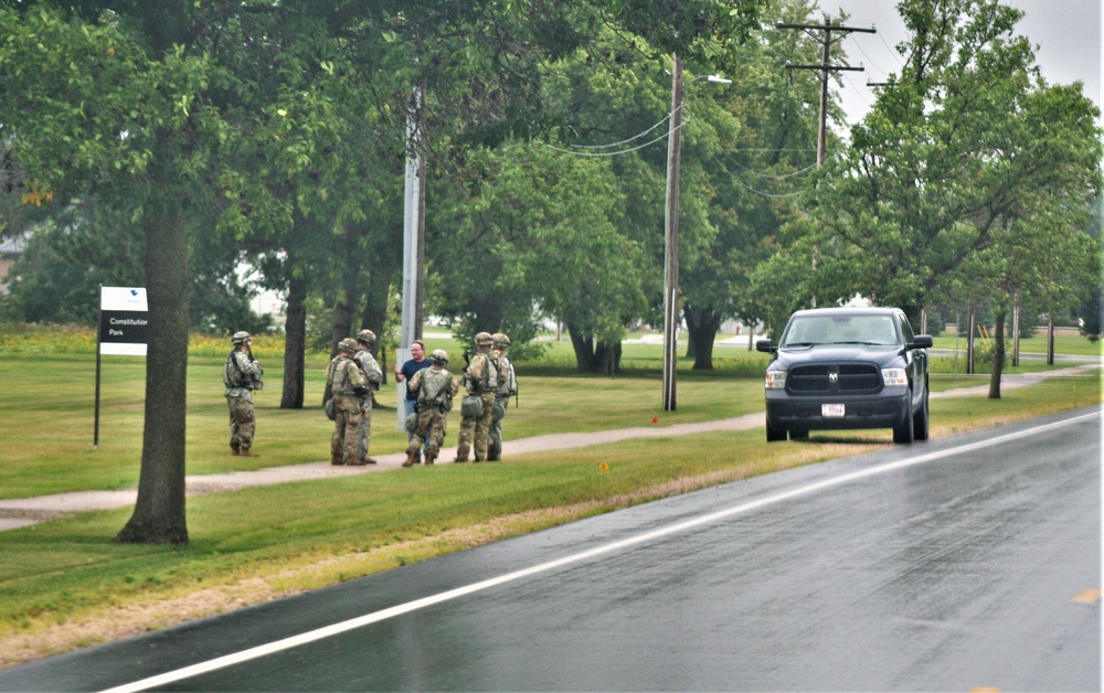 Army Reserve engineer unit training in CSTX 86-23-02 helps complete sidewalk project at Fort McCoy