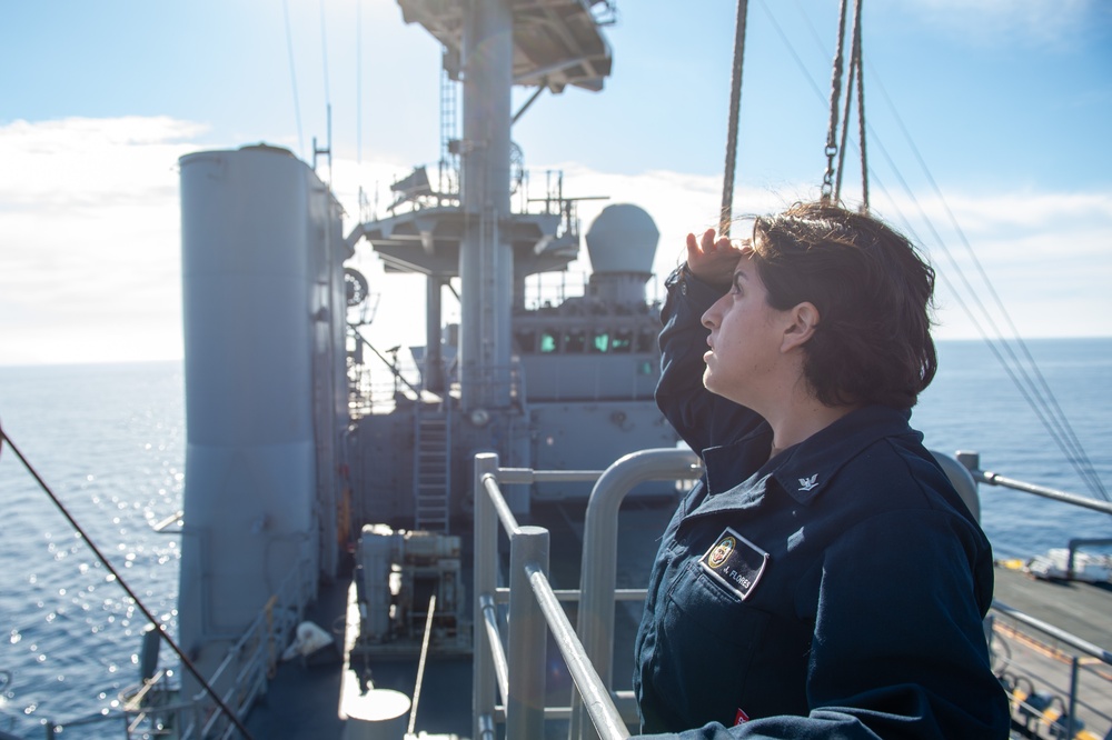 Aerographer’s Mate At Work Onboard USS Boxer (LHD 4)