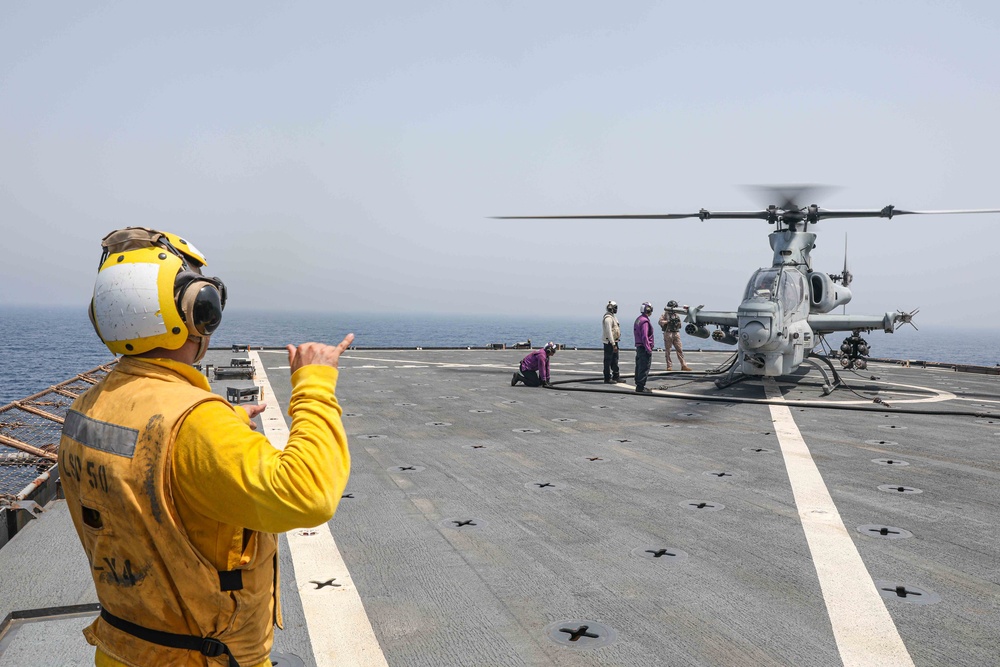 USS Carter Hall Conducts Flight Operations