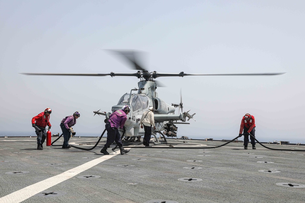 USS Carter Hall Conducts Flight Operations