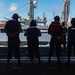 USS Ronald Reagan (CVN 76) conducts replenishment-at-sea with USNS Yukon (T-AO 202) and USNS Carl Brashear (T-AKE 7)