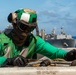 USS Ronald Reagan (CVN 76) conducts replenishment-at-sea with USNS Yukon (T-AO 202) and USNS Carl Brashear (T-AKE 7)