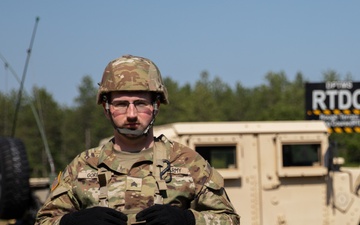 Army Reserve Soldier tackles Rough Terrain Driving Course