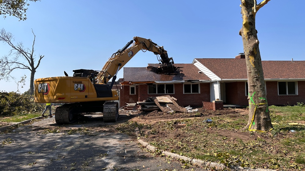 Fort Hamilton begins housing improvement project with demolition of old senior leader homes