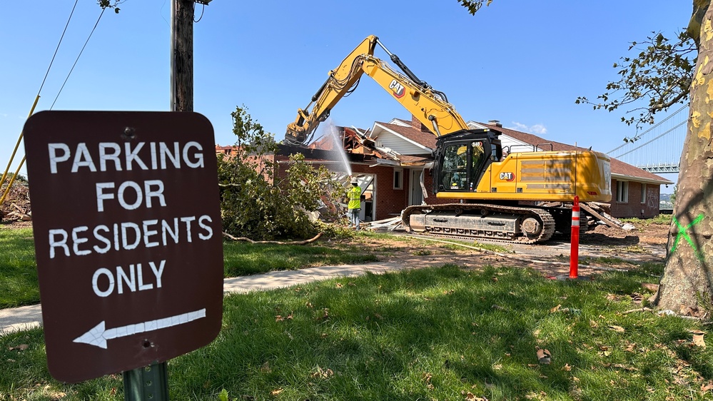 Fort Hamilton begins housing improvement project with demolition of old senior leader homes